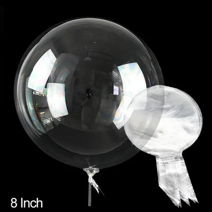 5PCS, Transparent Bobo Bubble Balloons - Clear Inflatable Helium