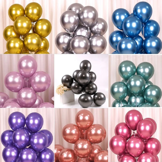 50Pcs Chrome Balloons, Premium Metallic Balloons (12 inches)