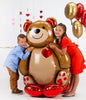 Teddy Bear Superb Amazing Quality 36 Inch Teddy Bear Foil Balloons For Happy Birthday, Baby Shower, Kids Party Decoration For Boys And Girls (Brown), 1 Piece