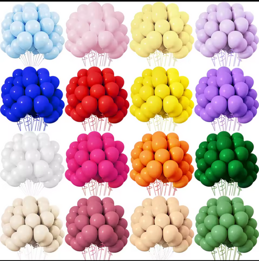 100Pcs Balloons ,Latex Balloons (12inches) For Birthday, bridal shower, Baby shower, Anniversary etc