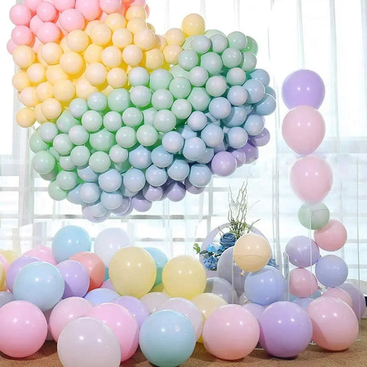 100 Pastel Latex Balloons for birthday decorations or birthday theme