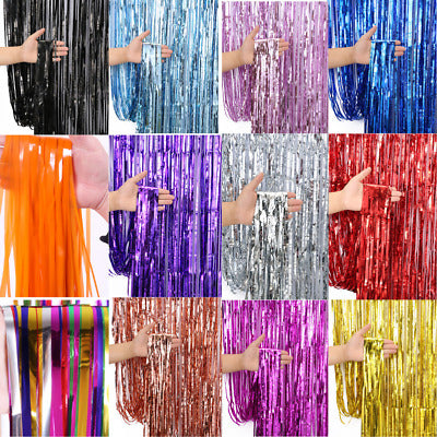 2Pcs Foil curtains